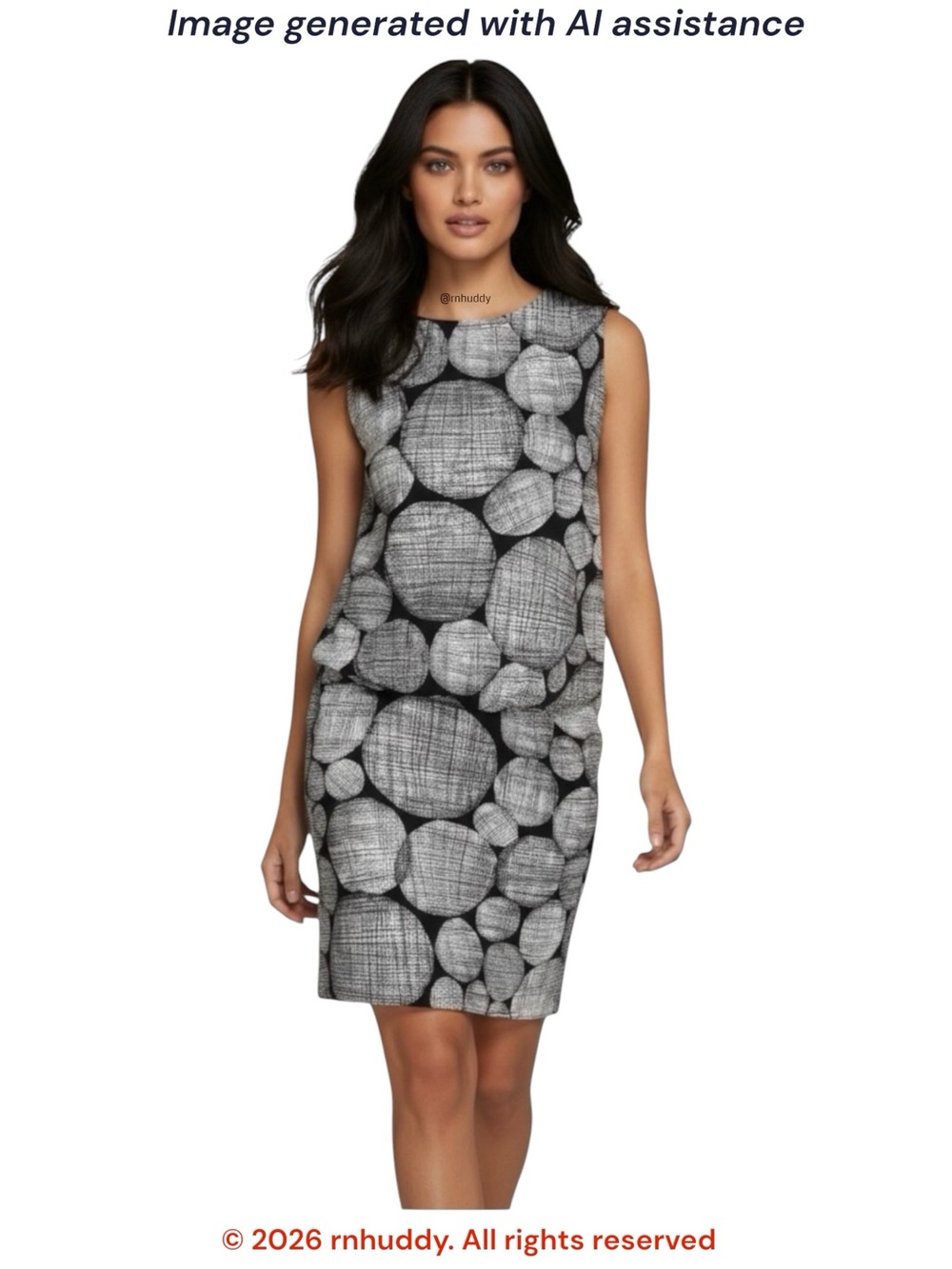 Norma Kamali’s KamaliKulture S black dots blouson dress